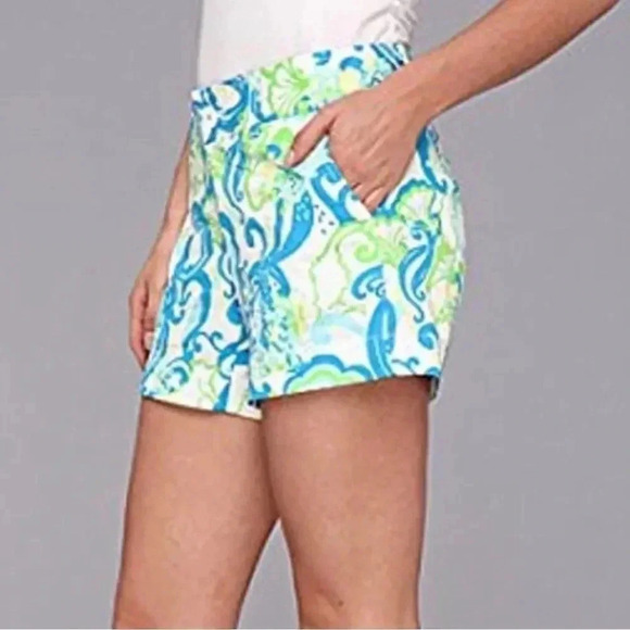 Lilly Pulitzer Crystal Coast Callahan Dressy Festival shorts Sz 00 - Picture 3 of 10